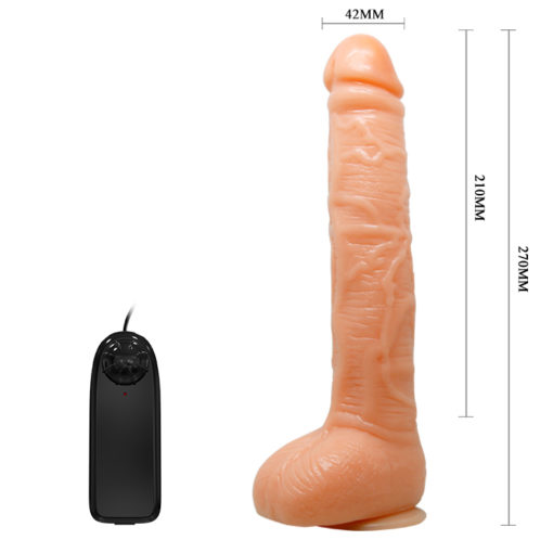 vibrador realista con testículos 27cm en sex shop en Ecuador