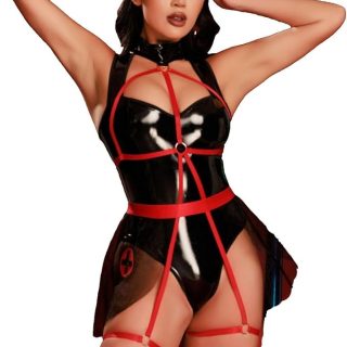 Disfraz Enfermera Latex Negro
